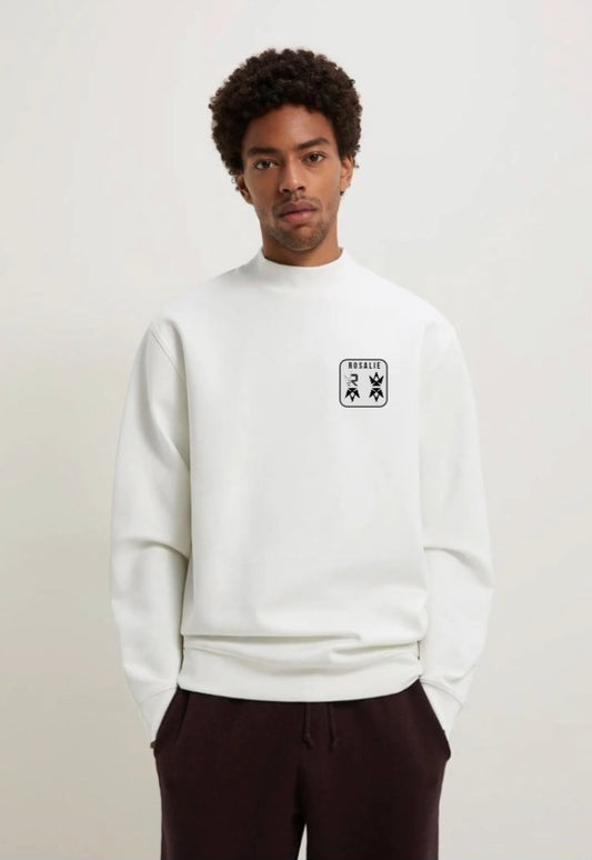 Rosalie Crest Mock-Neck Sweatshirt