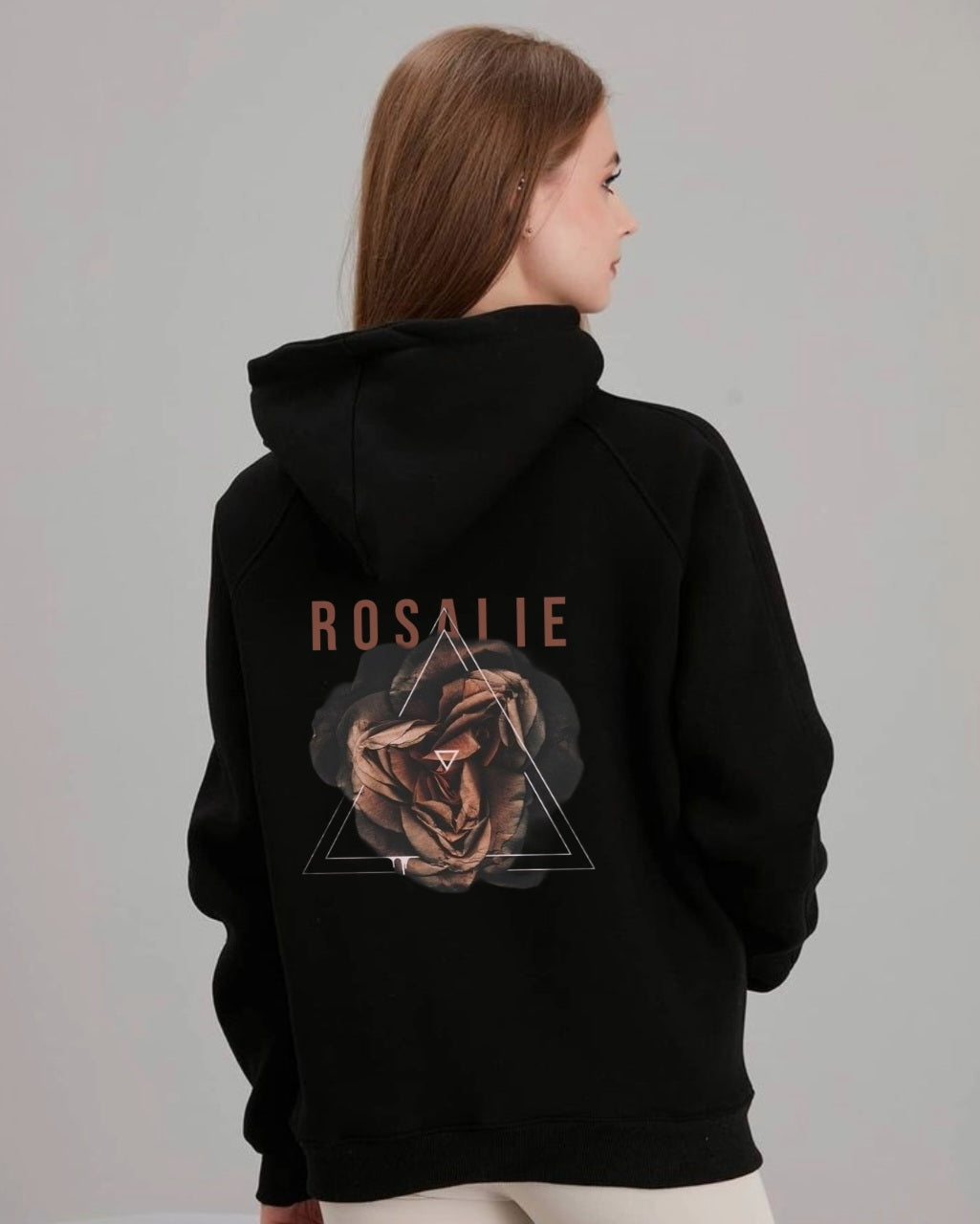 The Rosalie Geometric Rose Hoodie